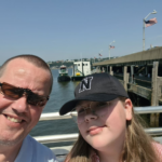 Nessa en Marco op de boot Hudson river