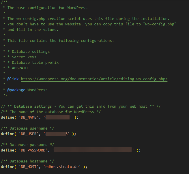 Aanpassen doorvoeren binnen wp-config.php via FTP programma