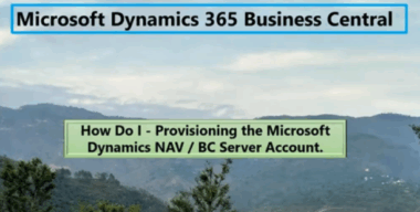 Provisioning Business Central Account