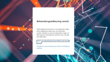 Azure beheerdersgoedkeuring vereist
